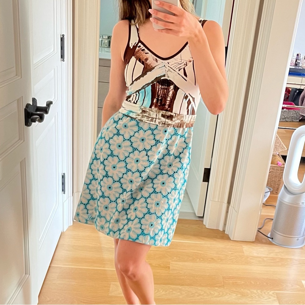 Save the Queen Patterned Babydoll Dress